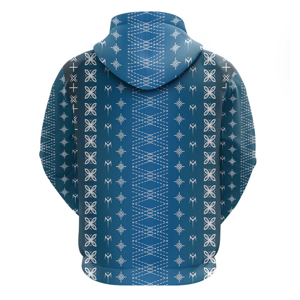 Blue Samoa Malu Tattoo Inspired Hoodie - Polynesian Pride