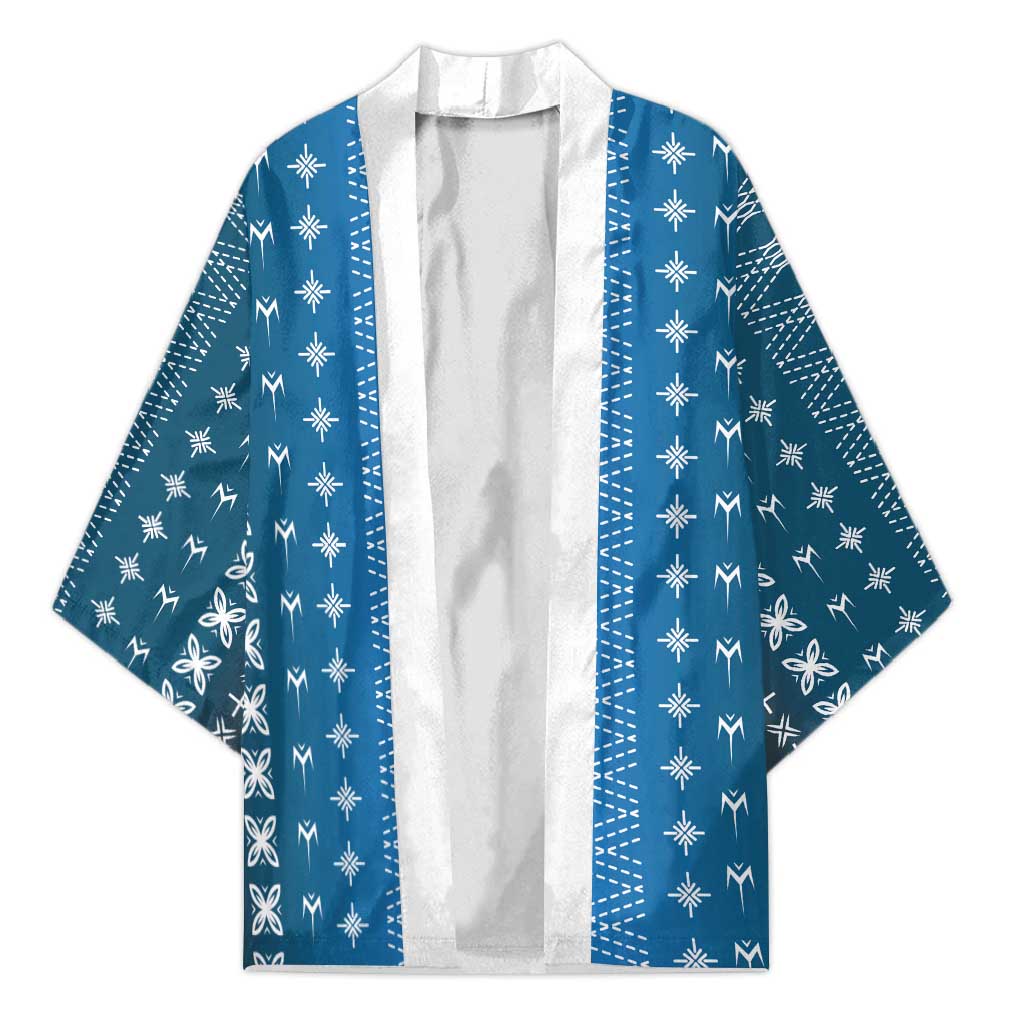 Blue Samoa Malu Tattoo Inspired Kimono LT05 Unisex Blue - Polynesian Pride