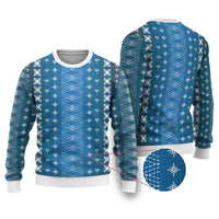 Blue Samoa Malu Tattoo Inspired Ugly Christmas Sweater - Polynesian Pride