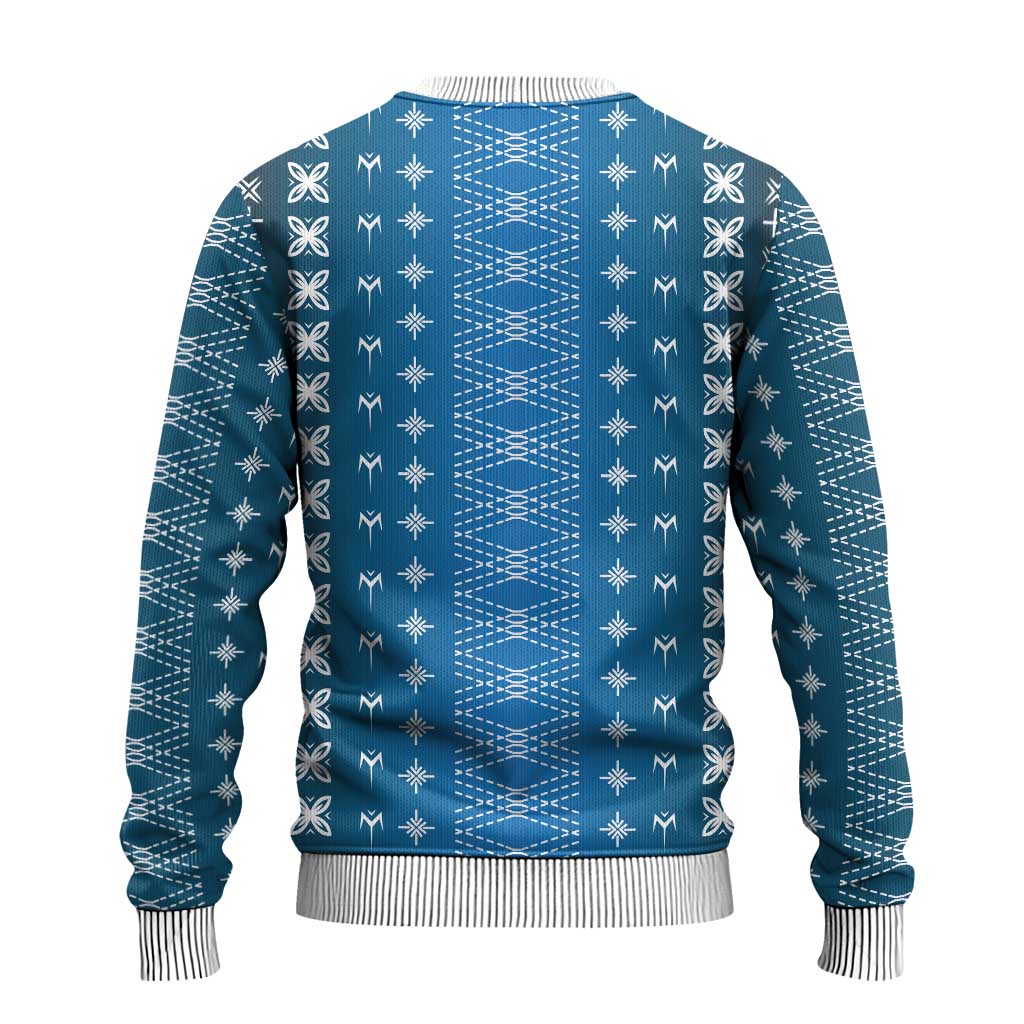 Blue Samoa Malu Tattoo Inspired Ugly Christmas Sweater - Polynesian Pride