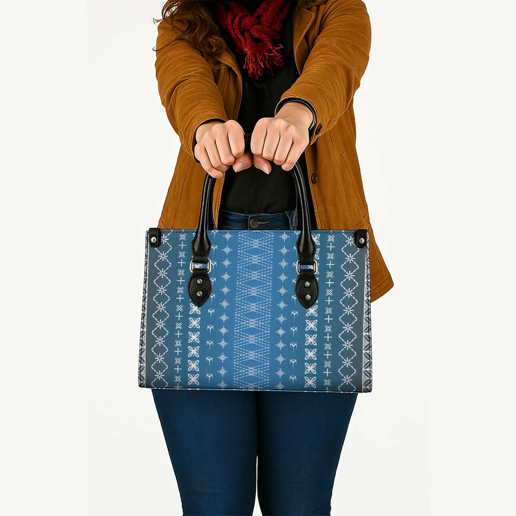Blue Samoa Malu Tattoo Inspired Leather Bag - Polynesian Pride