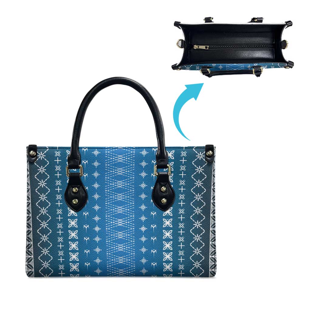 Blue Samoa Malu Tattoo Inspired Leather Bag - Polynesian Pride
