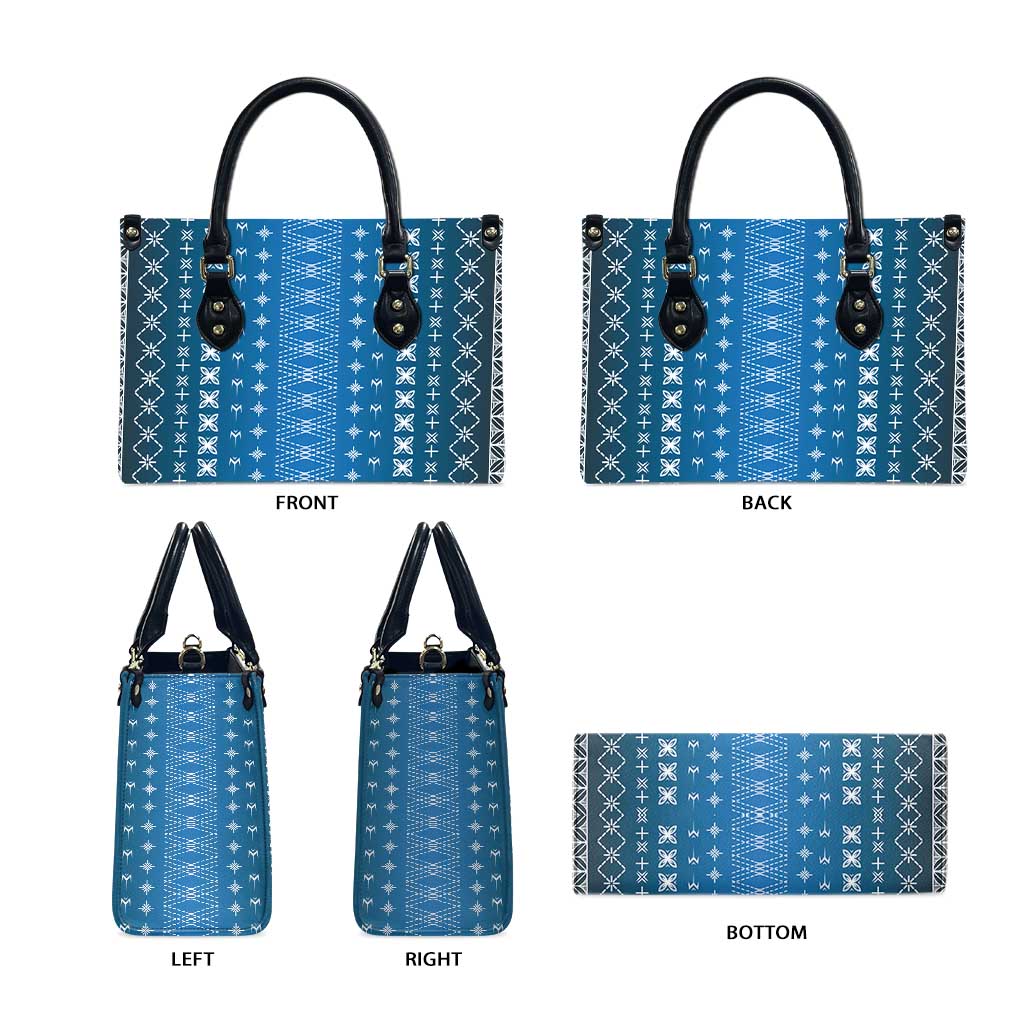 Blue Samoa Malu Tattoo Inspired Leather Bag - Polynesian Pride