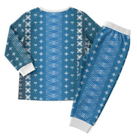 Blue Samoa Malu Tattoo Inspired Christmas Pajama Set - Polynesian Pride