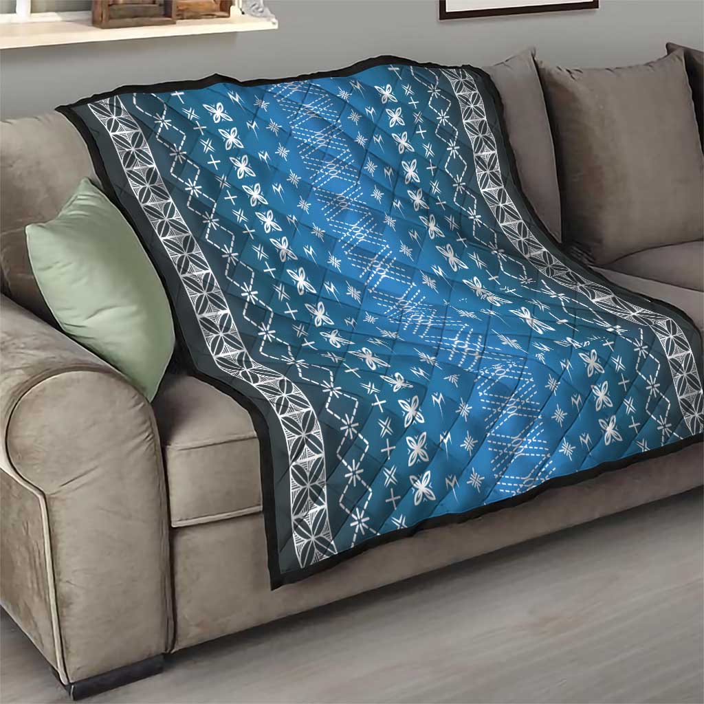 Blue Samoa Malu Tattoo Inspired Quilt LT05 - Polynesian Pride