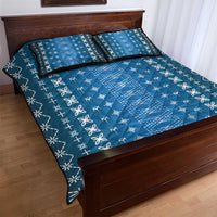 Blue Samoa Malu Tattoo Inspired Quilt Bed Set - Polynesian Pride