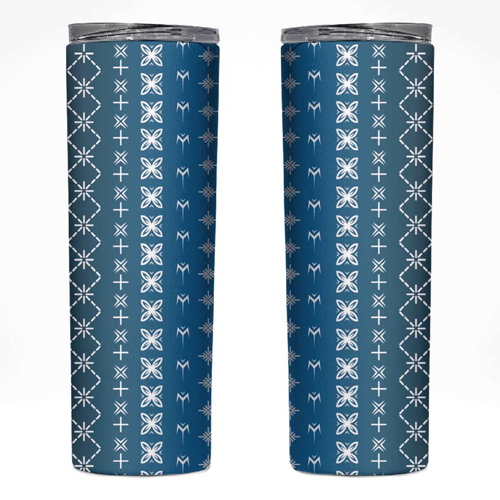 Blue Samoa Malu Tattoo Inspired Skinny Tumbler - Polynesian Pride