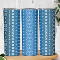 Blue Samoa Malu Tattoo Inspired Skinny Tumbler - Polynesian Pride