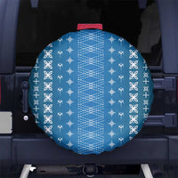 Blue Samoa Malu Tattoo Inspired Spare Tire Cover LT05 No hole Blue - Polynesian Pride
