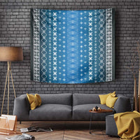 Blue Samoa Malu Tattoo Inspired Tapestry - Polynesian Pride
