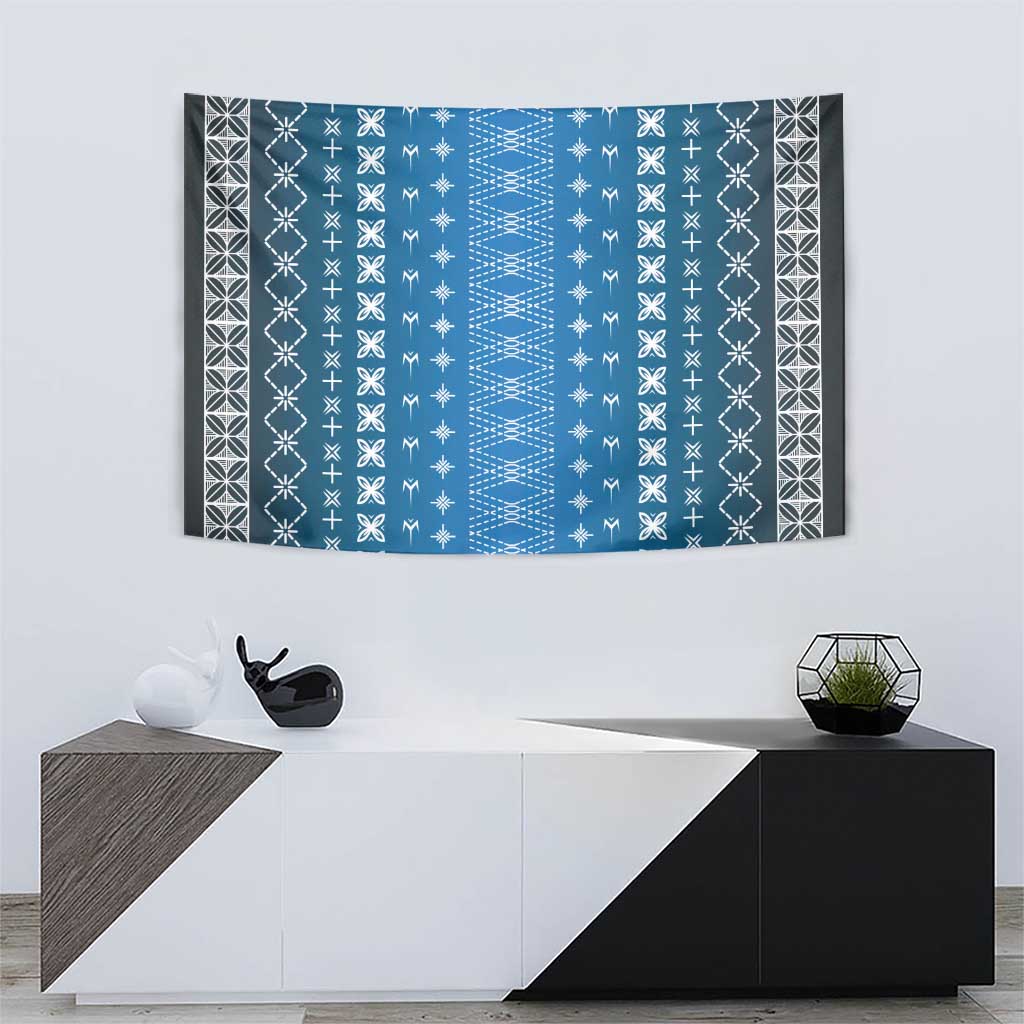 Blue Samoa Malu Tattoo Inspired Tapestry - Polynesian Pride