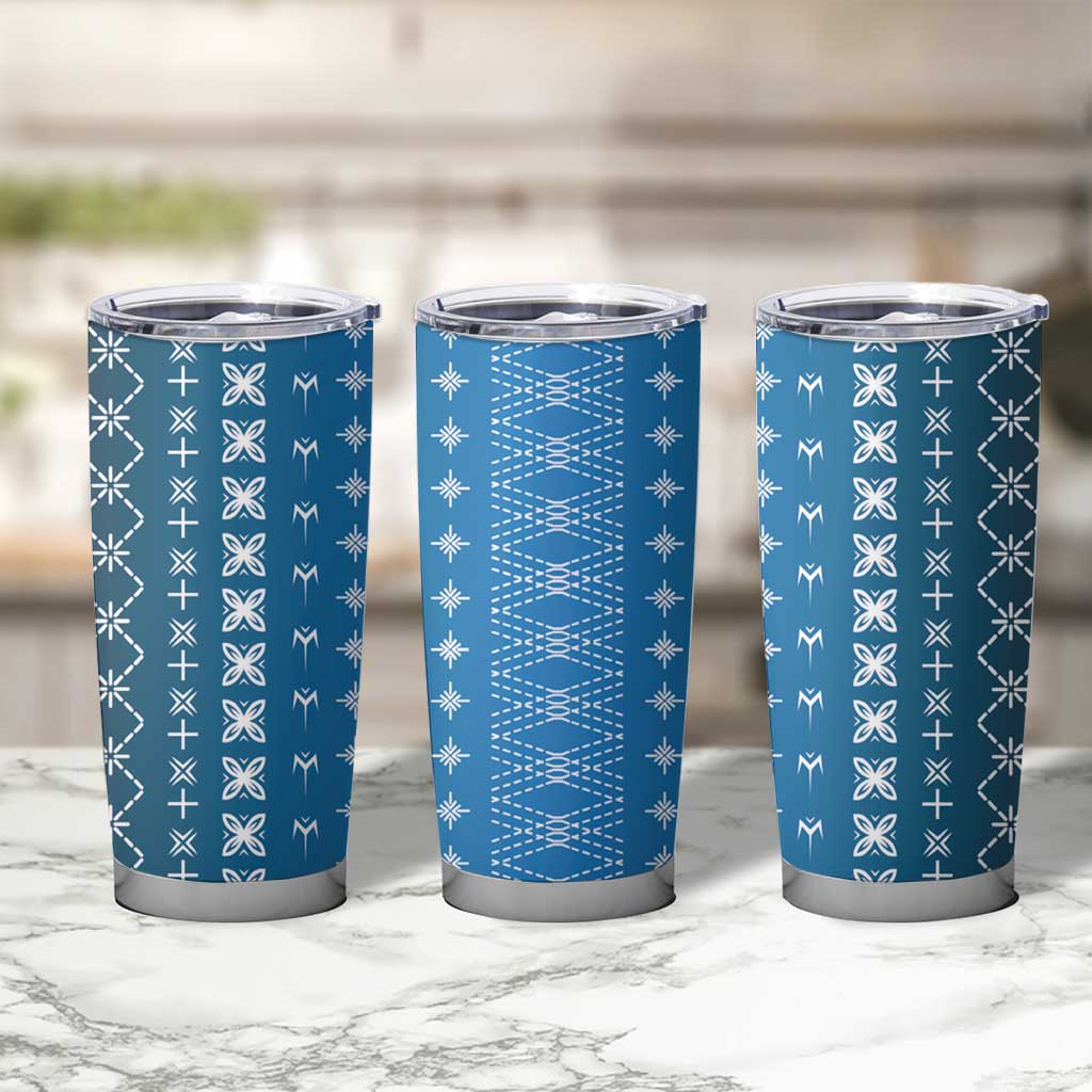 Blue Samoa Malu Tattoo Inspired Tumbler Cup - Polynesian Pride