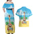Hawaiian Ukulele Couples Matching Off Shoulder Maxi Dress and Hawaiian Shirt Sound Of Happiness