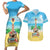 Hawaiian Ukulele Couples Matching Short Sleeve Bodycon Dress and Hawaiian Shirt Sound Of Happiness