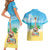Hawaiian Ukulele Couples Matching Short Sleeve Bodycon Dress and Hawaiian Shirt Sound Of Happiness