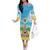Hawaiian Ukulele Family Matching Off The Shoulder Long Sleeve Dress and Hawaiian Shirt Sound Of Happiness
