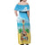 Hawaiian Ukulele Family Matching Off Shoulder Maxi Dress and Hawaiian Shirt Sound Of Happiness