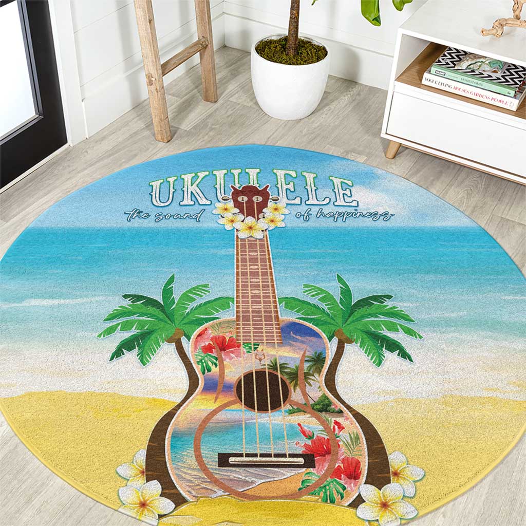 Hawaiian Ukulele Round Carpet Sound Of Happiness LT05 Colorful - Polynesian Pride