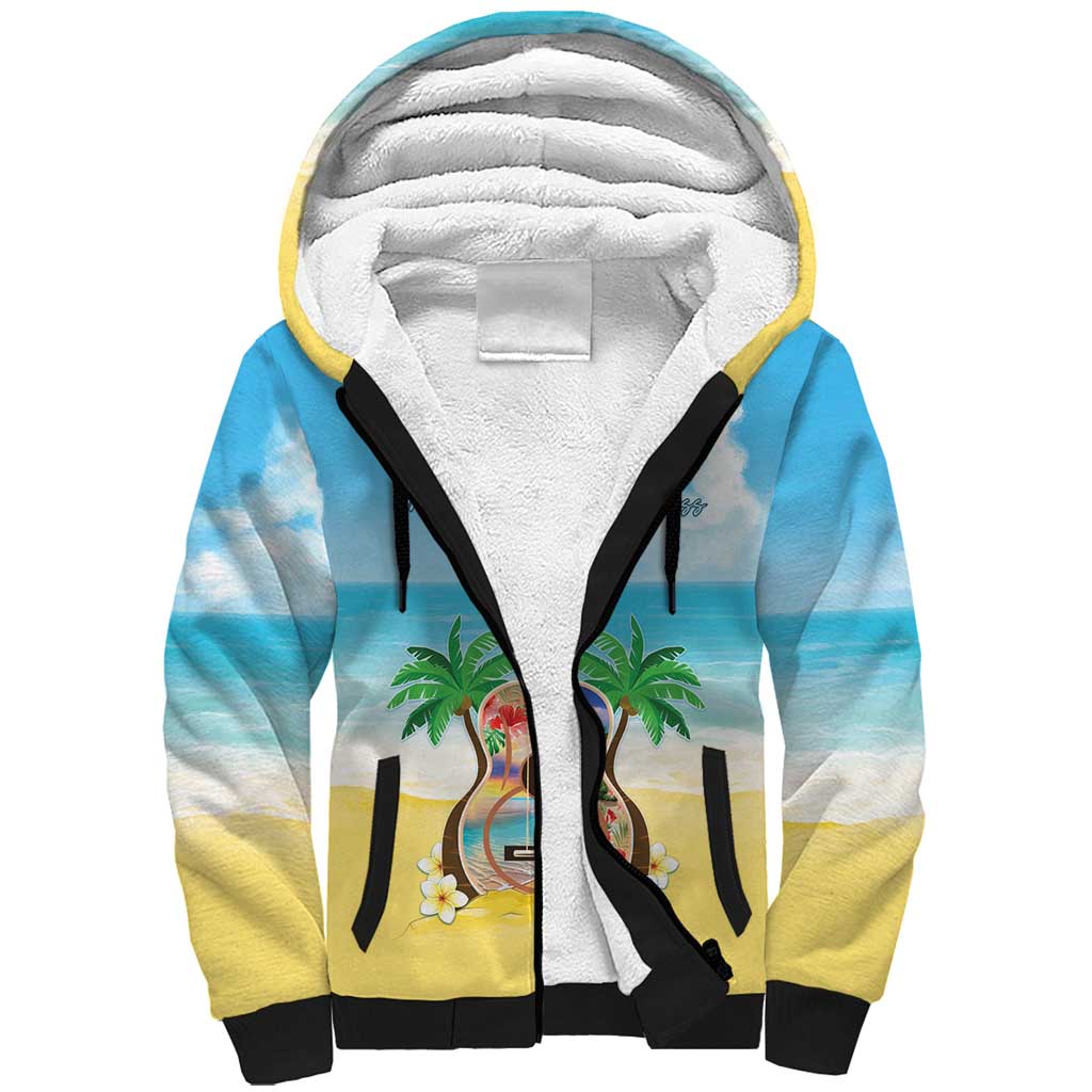 Hawaiian Ukulele Sherpa Hoodie Sound Of Happiness LT05 Unisex Colorful - Polynesian Pride