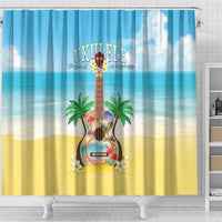Hawaiian Ukulele Shower Curtain Sound Of Happiness