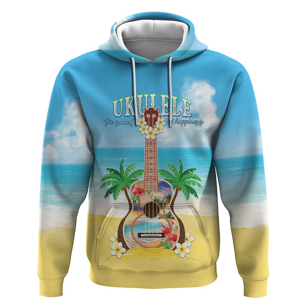 Hawaiian Ukulele Zip Hoodie Sound Of Happiness