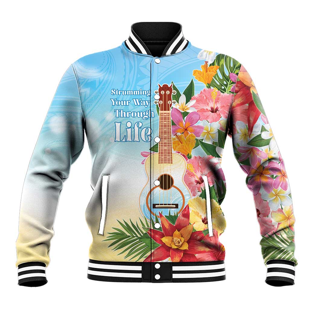 National Ukulele Day Baseball Jacket Tropical Vibe LT05 Unisex Colorful - Polynesian Pride