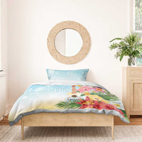 National Ukulele Day Bedding Set Tropical Vibe