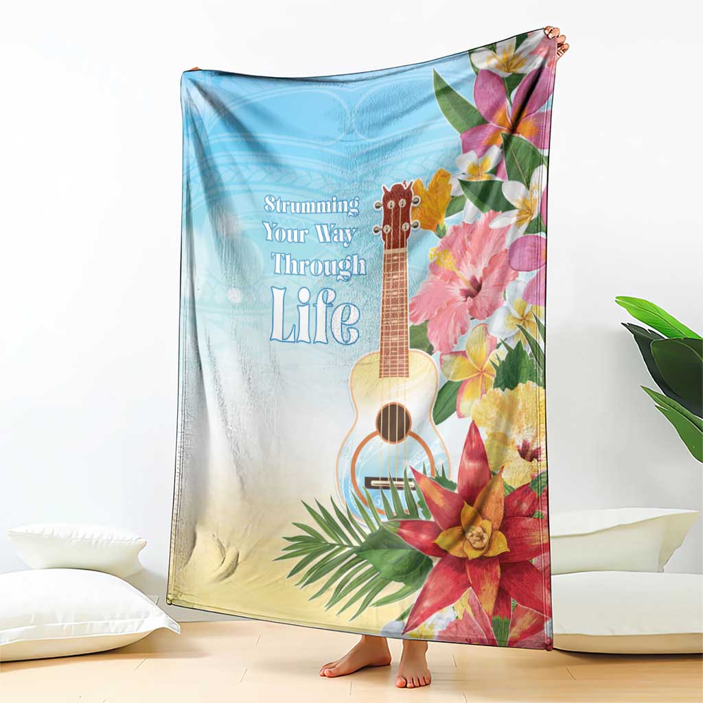 National Ukulele Day Blanket Tropical Vibe