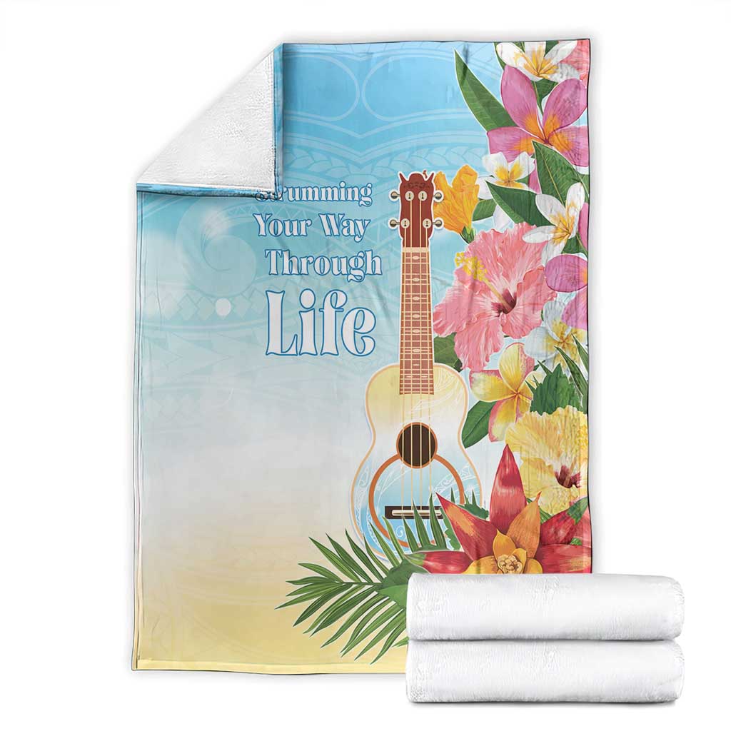 National Ukulele Day Blanket Tropical Vibe