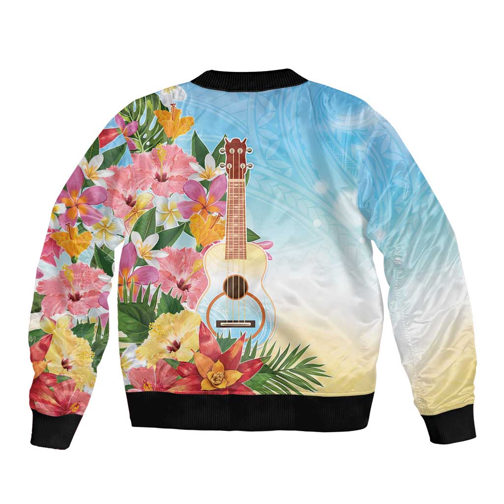National Ukulele Day Bomber Jacket Tropical Vibe
