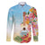National Ukulele Day Family Matching Off Shoulder Maxi Dress and Hawaiian Shirt Tropical Vibe
