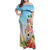 National Ukulele Day Family Matching Off Shoulder Maxi Dress and Hawaiian Shirt Tropical Vibe