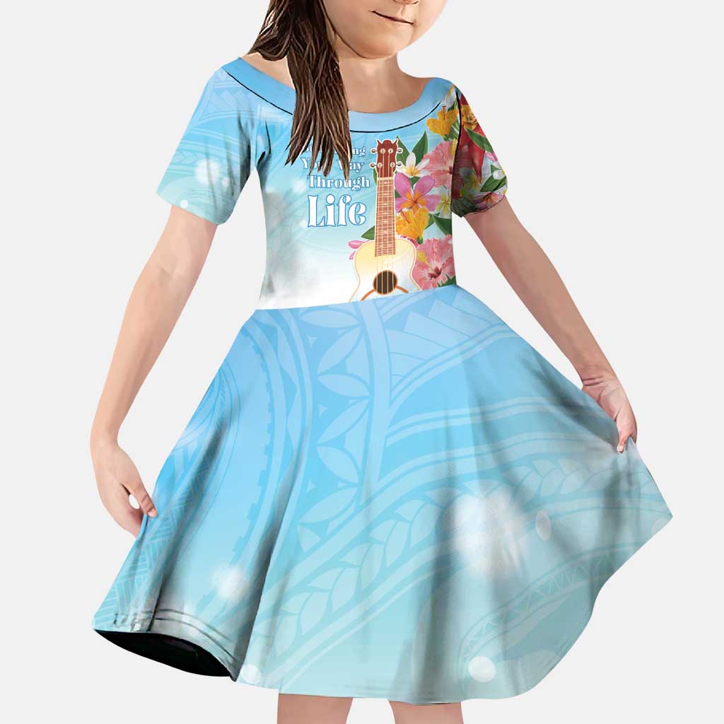 National Ukulele Day Family Matching Puletasi and Hawaiian Shirt Tropical Vibe