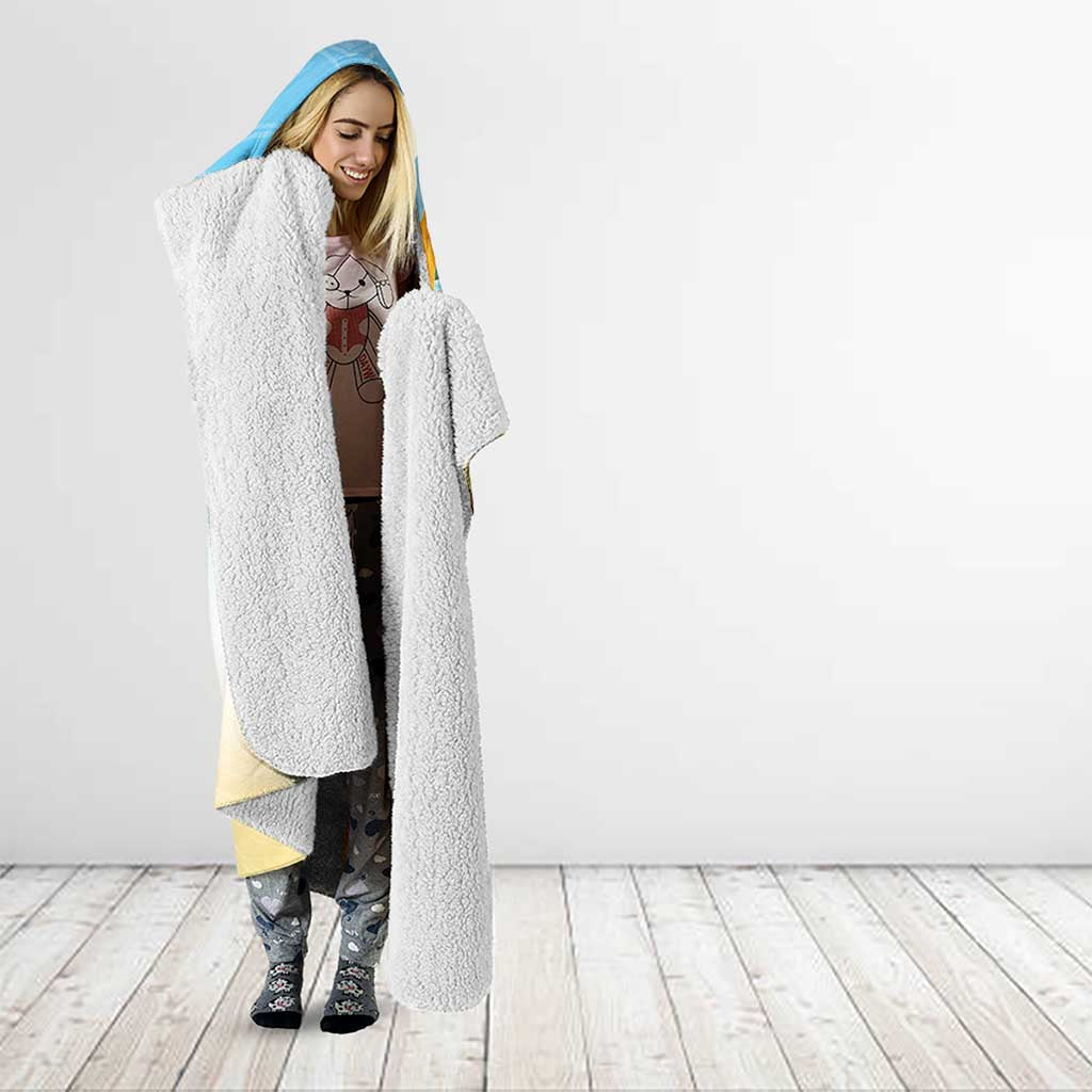 National Ukulele Day Hooded Blanket Tropical Vibe