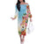 National Ukulele Day Off The Shoulder Long Sleeve Dress Tropical Vibe