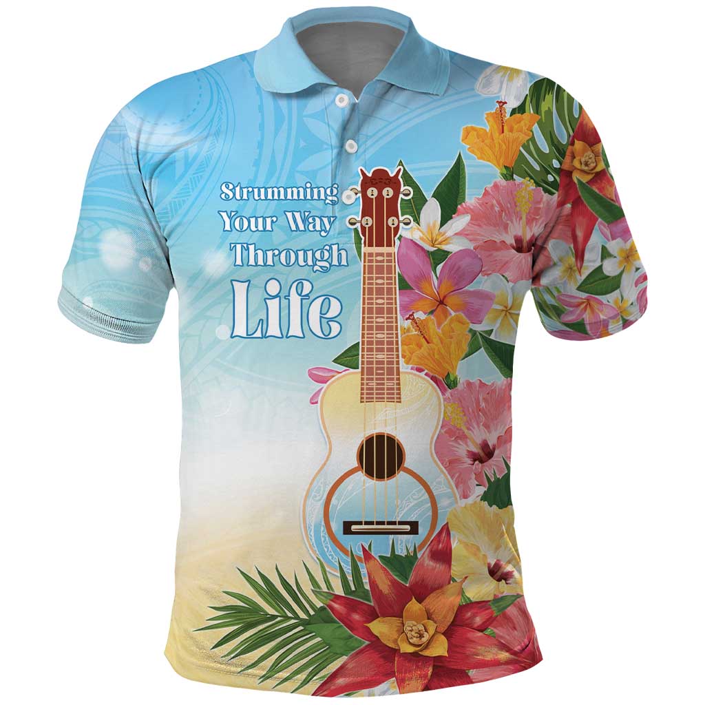 National Ukulele Day Polo Shirt Tropical Vibe