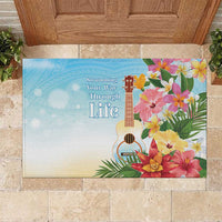 National Ukulele Day Rubber Doormat Tropical Vibe