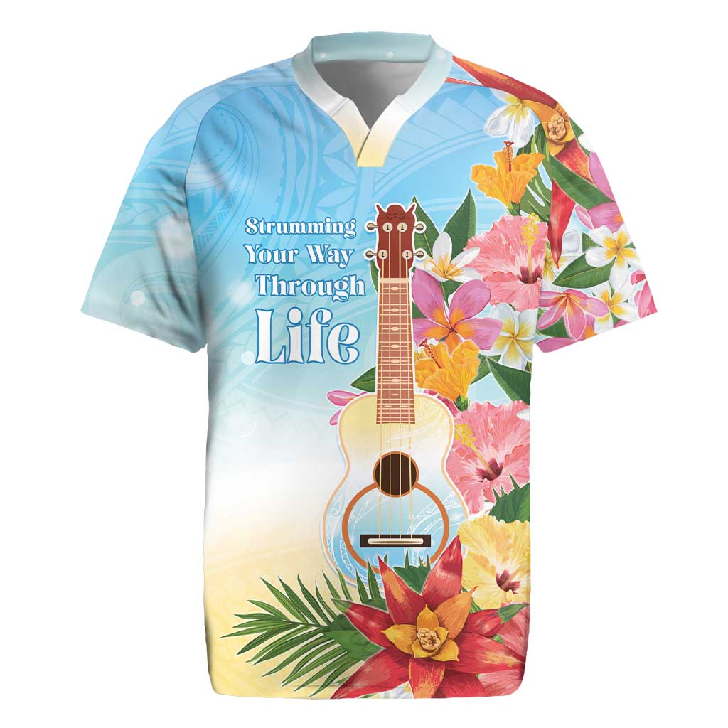 National Ukulele Day Rugby Jersey Tropical Vibe