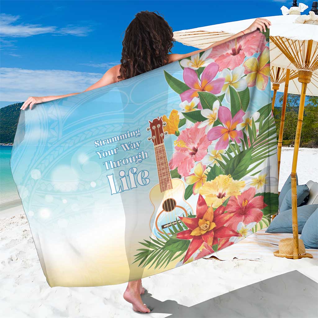 National Ukulele Day Sarong Tropical Vibe LT05 One Size 44 x 66 inches Colorful - Polynesian Pride