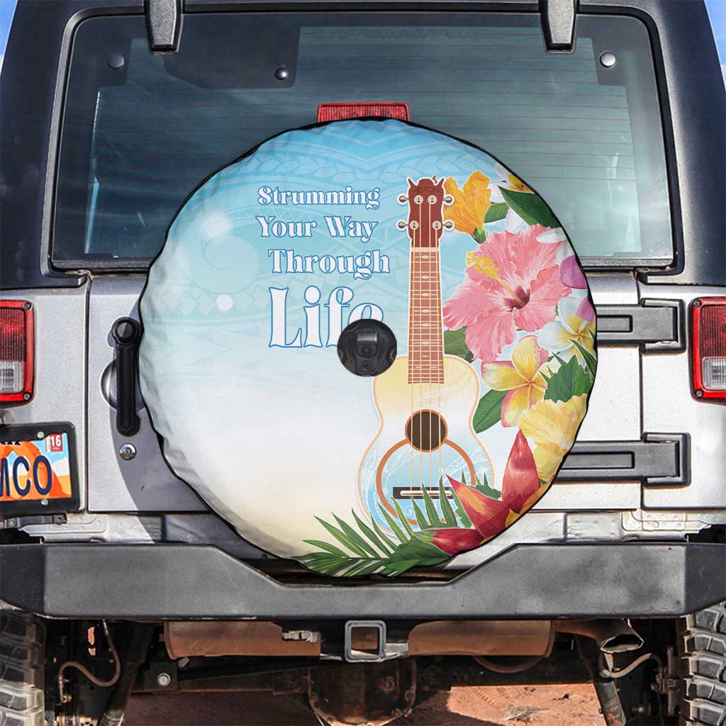 National Ukulele Day Spare Tire Cover Tropical Vibe LT05 Colorful - Polynesian Pride