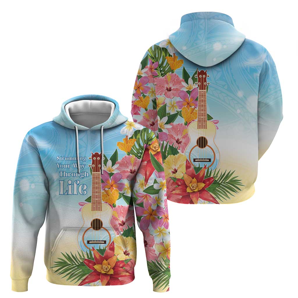 National Ukulele Day Zip Hoodie Tropical Vibe LT05 - Polynesian Pride