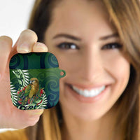 New Zealand Kea Bird AirPods Case With Maori Koru Fern LT05 - Polynesian Pride