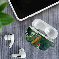 New Zealand Kea Bird AirPods Case With Maori Koru Fern LT05 - Polynesian Pride