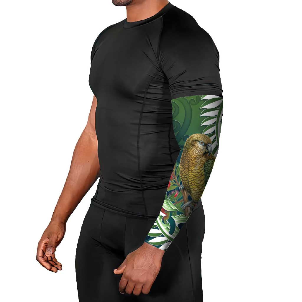 New Zealand Kea Bird Arm Sleeves With Maori Koru Fern LT05 - Polynesian Pride