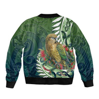 New Zealand Kea Bird Bomber Jacket With Maori Koru Fern LT05 - Polynesian Pride