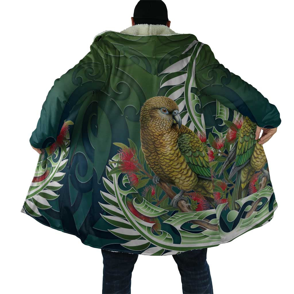 New Zealand Kea Bird Cloak With Maori Koru Fern - Polynesian Pride