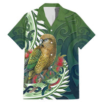 New Zealand Kea Bird Family Matching Mermaid Dress and Hawaiian Shirt With Maori Koru Fern - Polynesian Pride