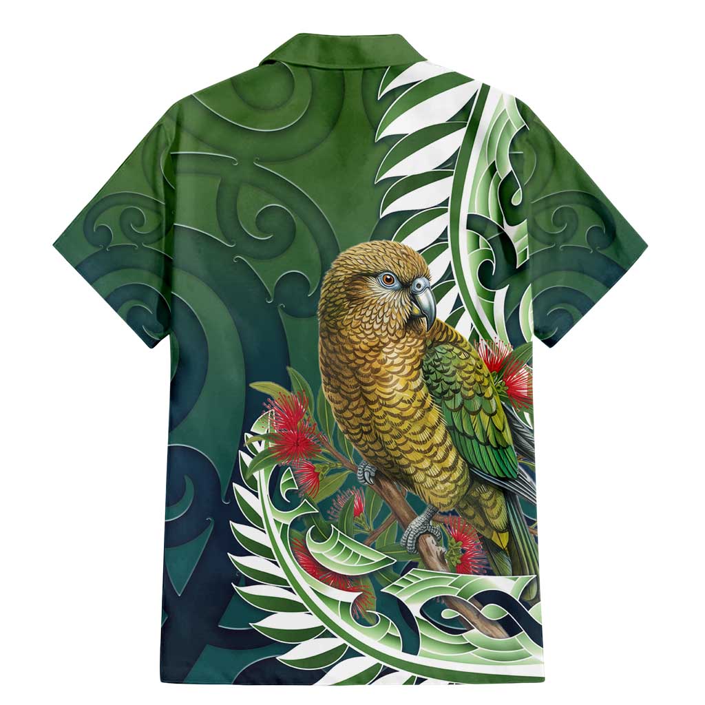 New Zealand Kea Bird Family Matching Mermaid Dress and Hawaiian Shirt With Maori Koru Fern - Polynesian Pride