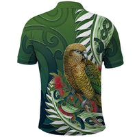 New Zealand Kea Bird Polo Shirt With Maori Koru Fern - Polynesian Pride