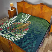 New Zealand Kea Bird Quilt With Maori Koru Fern - Polynesian Pride